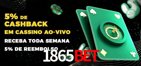 Promoções do cassino ao Vivo 1865bet